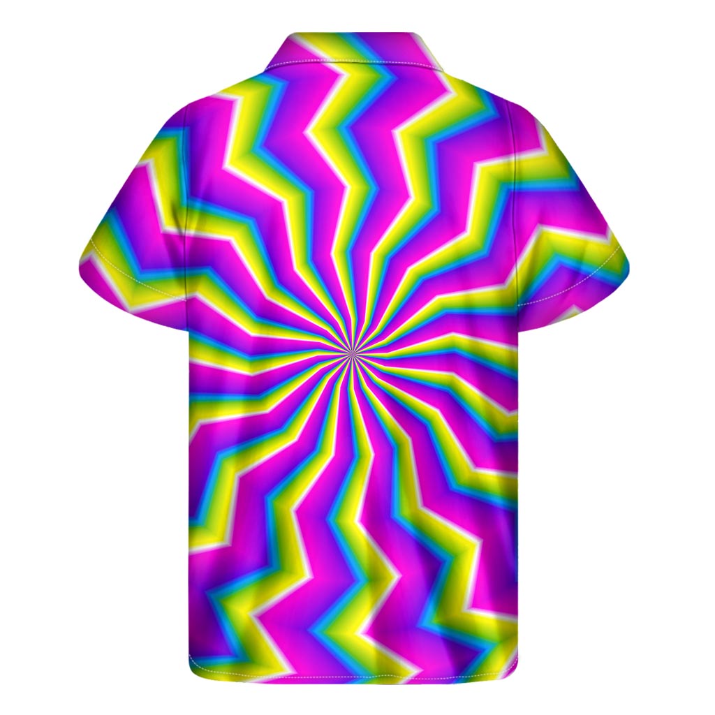 Green Dizzy Moving Optical Illusion Men's Short Sleeve Shirt