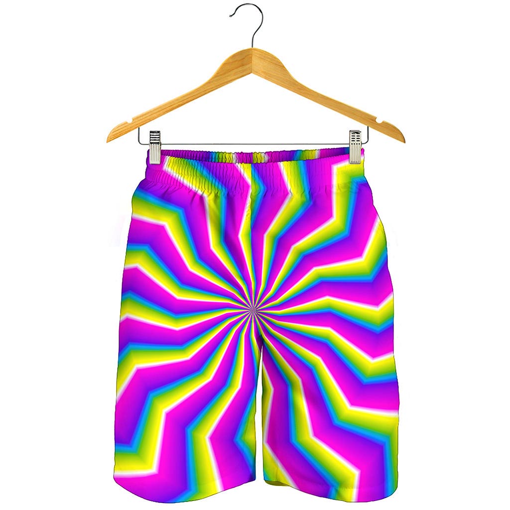 Green Dizzy Moving Optical Illusion Men's Shorts