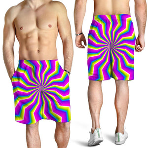 Green Dizzy Moving Optical Illusion Men's Shorts