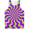 Green Dizzy Moving Optical Illusion Men's Tank Top