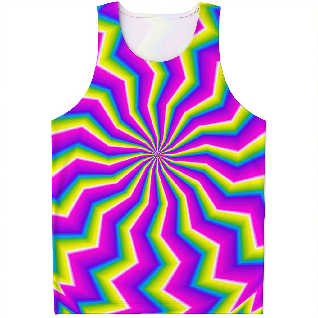 Green Dizzy Moving Optical Illusion Men's Tank Top