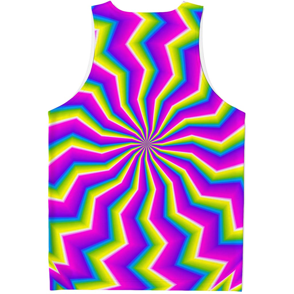 Green Dizzy Moving Optical Illusion Men's Tank Top