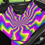 Green Dizzy Moving Optical Illusion Pet Car Back Seat Cover