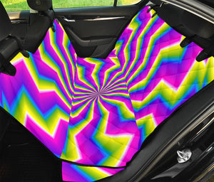 Green Dizzy Moving Optical Illusion Pet Car Back Seat Cover