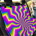 Green Dizzy Moving Optical Illusion Pet Car Back Seat Cover