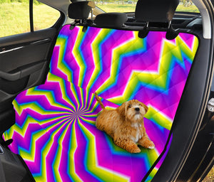 Green Dizzy Moving Optical Illusion Pet Car Back Seat Cover