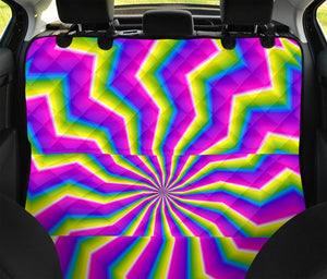 Green Dizzy Moving Optical Illusion Pet Car Back Seat Cover