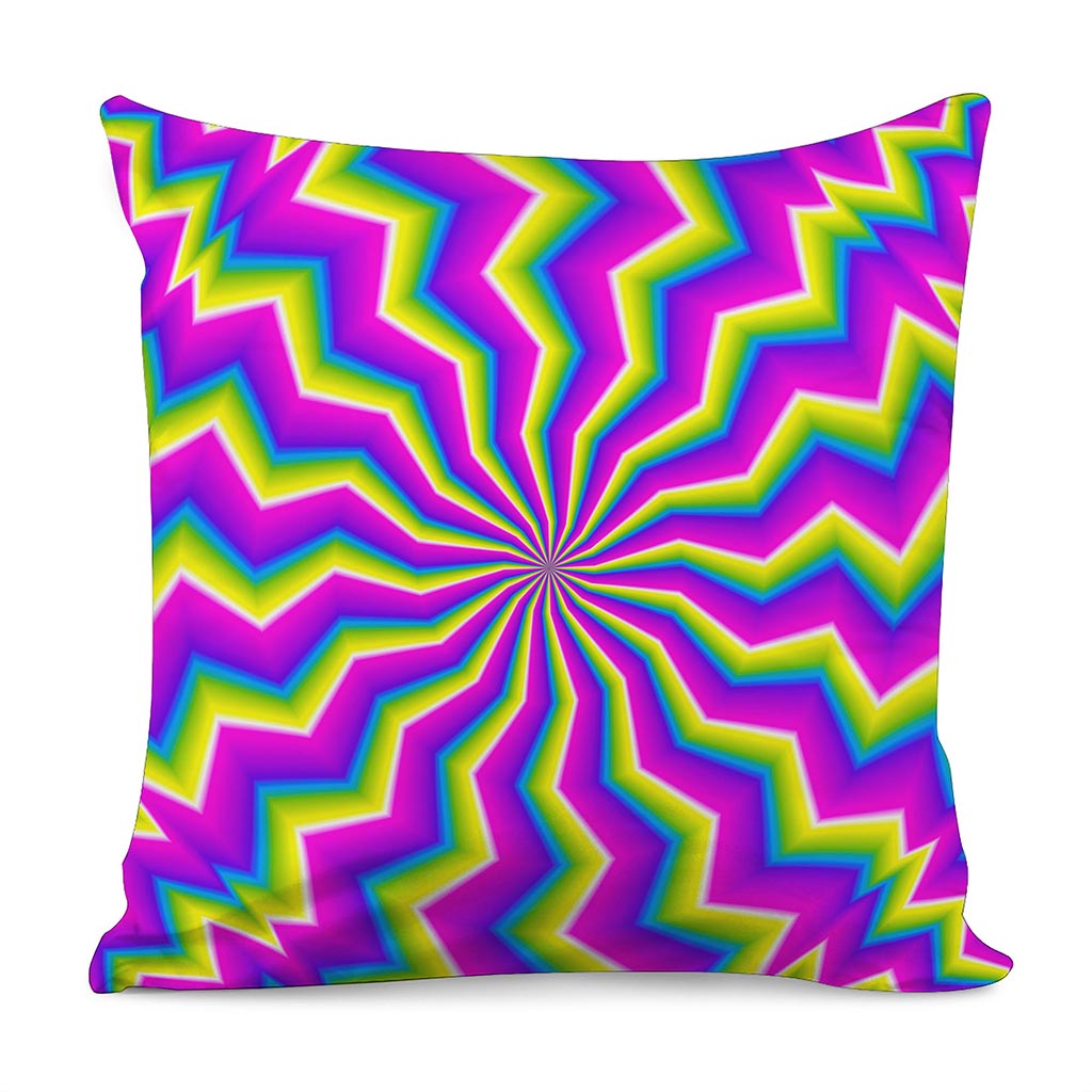 Green Dizzy Moving Optical Illusion Pillow Cover