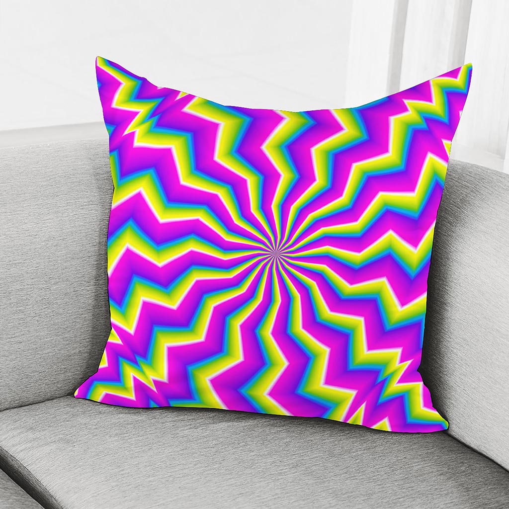 Green Dizzy Moving Optical Illusion Pillow Cover