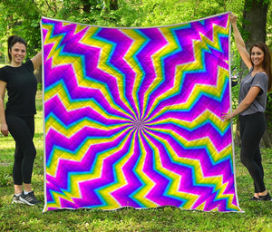 Green Dizzy Moving Optical Illusion Quilt