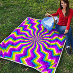Green Dizzy Moving Optical Illusion Quilt