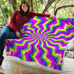 Green Dizzy Moving Optical Illusion Quilt
