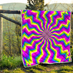 Green Dizzy Moving Optical Illusion Quilt