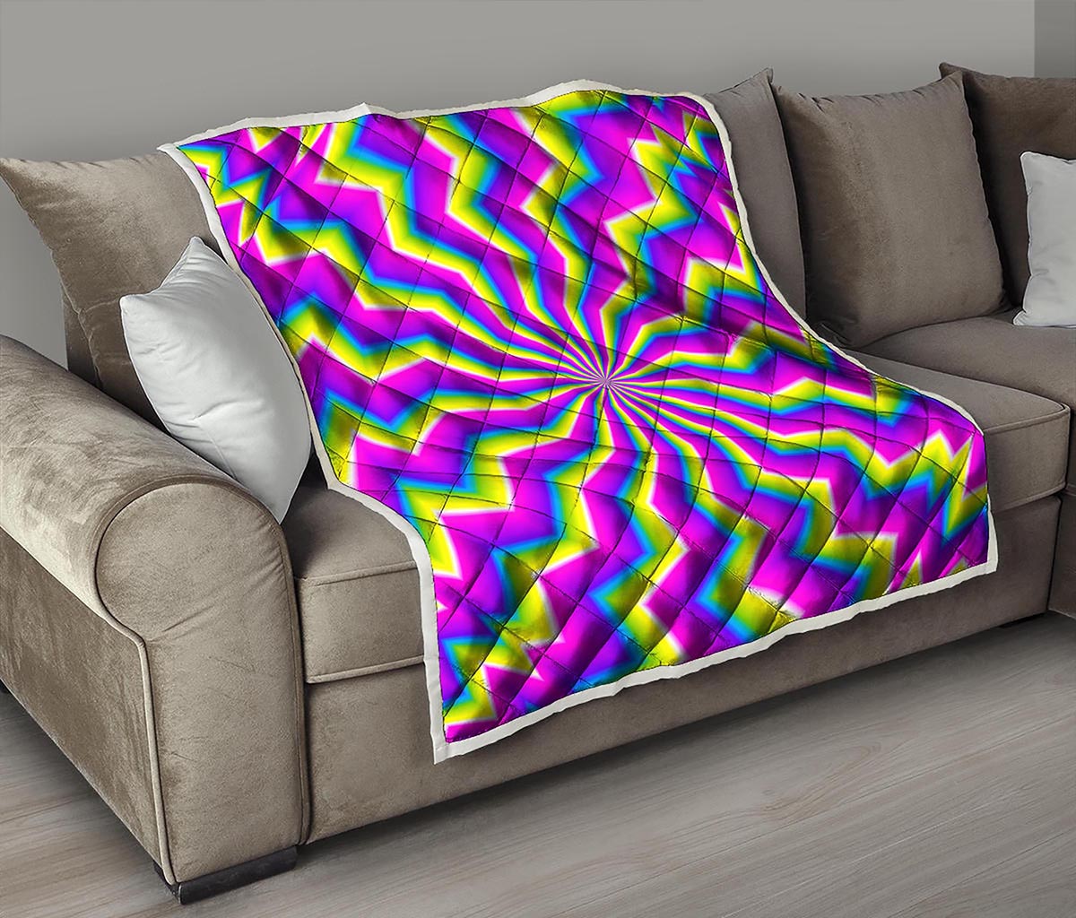 Green Dizzy Moving Optical Illusion Quilt