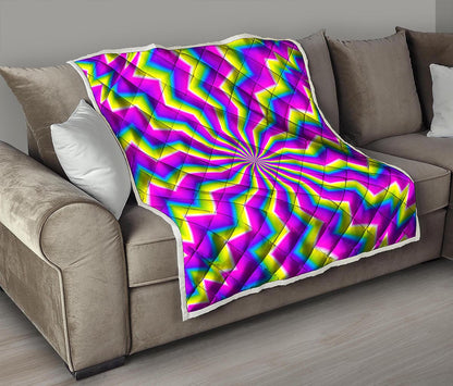 Green Dizzy Moving Optical Illusion Quilt