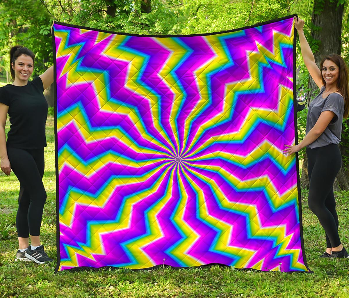 Green Dizzy Moving Optical Illusion Quilt