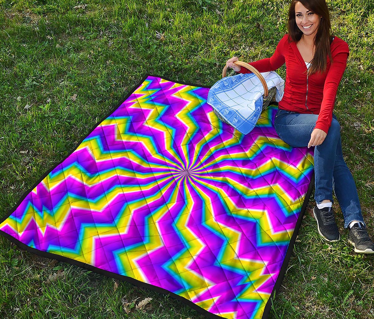 Green Dizzy Moving Optical Illusion Quilt