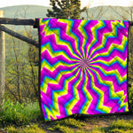 Green Dizzy Moving Optical Illusion Quilt