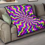 Green Dizzy Moving Optical Illusion Quilt