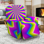 Green Dizzy Moving Optical Illusion Recliner Slipcover