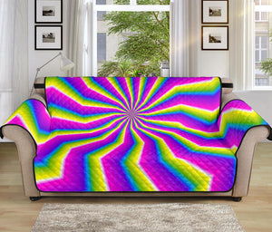 Green Dizzy Moving Optical Illusion Sofa Protector