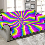 Green Dizzy Moving Optical Illusion Sofa Protector