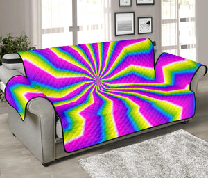 Green Dizzy Moving Optical Illusion Sofa Protector