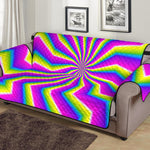 Green Dizzy Moving Optical Illusion Sofa Protector