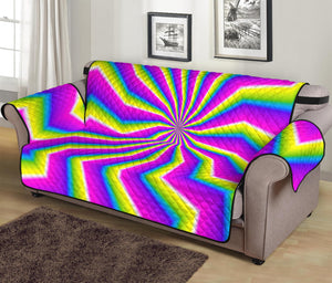 Green Dizzy Moving Optical Illusion Sofa Protector