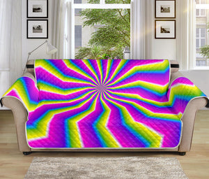 Green Dizzy Moving Optical Illusion Sofa Protector