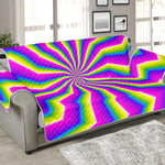 Green Dizzy Moving Optical Illusion Sofa Protector