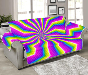 Green Dizzy Moving Optical Illusion Sofa Protector