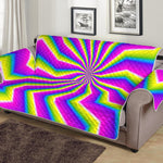 Green Dizzy Moving Optical Illusion Sofa Protector