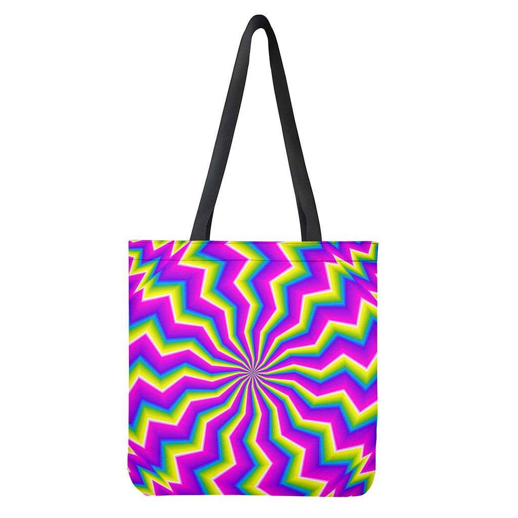 Green Dizzy Moving Optical Illusion Tote Bag