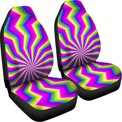 Green Dizzy Moving Optical Illusion Universal Fit Car Seat Covers