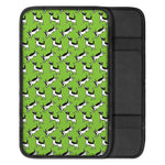Green Doodle Bull Terrier Pattern Print Car Center Console Cover