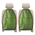 Green Doodle Bull Terrier Pattern Print Car Seat Organizers