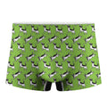 Green Doodle Bull Terrier Pattern Print Men's Boxer Briefs