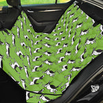Green Doodle Bull Terrier Pattern Print Pet Car Back Seat Cover
