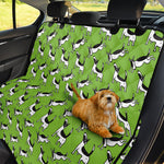 Green Doodle Bull Terrier Pattern Print Pet Car Back Seat Cover