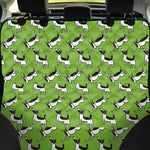 Green Doodle Bull Terrier Pattern Print Pet Car Back Seat Cover
