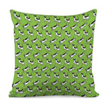 Green Doodle Bull Terrier Pattern Print Pillow Cover