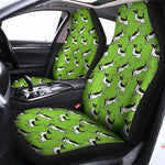Green Doodle Bull Terrier Pattern Print Universal Fit Car Seat Covers