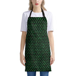 Green Dragon Scales Pattern Print Apron