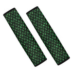 Green Dragon Scales Pattern Print Car Seat Belt Covers