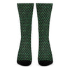 Green Dragon Scales Pattern Print Crew Socks