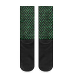 Green Dragon Scales Pattern Print Crew Socks