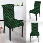 Green Dragon Scales Pattern Print Dining Chair Slipcover