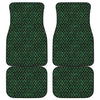 Green Dragon Scales Pattern Print Front and Back Car Floor Mats
