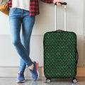 Green Dragon Scales Pattern Print Luggage Cover